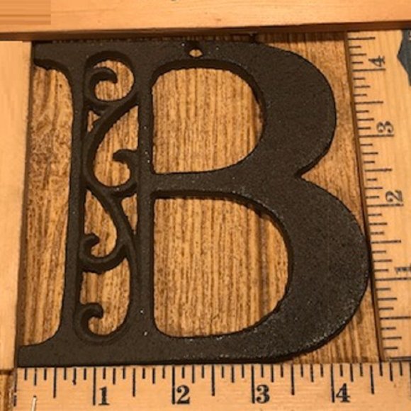 Cast Iron Ornate Letter "A" 4 5/8"tall Raw Cast Iron Ready for Paint 0184-0557-A - Picture 4 of 16